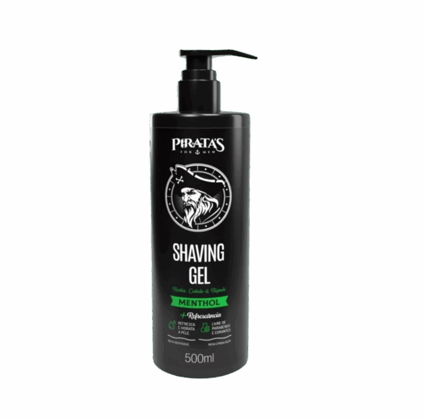 Shaving em Gel Menthol Piratas For Men 500ml