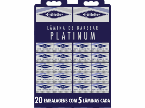 Lâmina de Barbear Gillette Platinum com 100