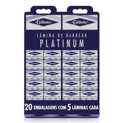 Lâmina de Barbear Gillette Platinum com 100